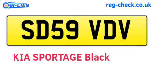 SD59VDV are the vehicle registration plates.