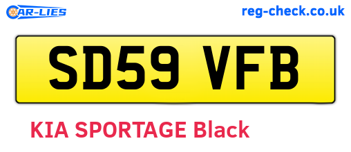 SD59VFB are the vehicle registration plates.