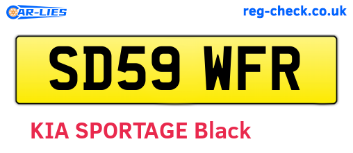 SD59WFR are the vehicle registration plates.