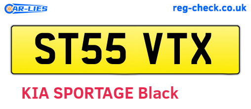 ST55VTX are the vehicle registration plates.