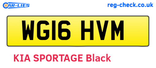 WG16HVM are the vehicle registration plates.