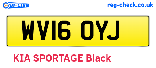 WV16OYJ are the vehicle registration plates.