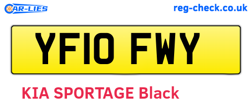 YF10FWY are the vehicle registration plates.