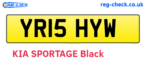 YR15HYW are the vehicle registration plates.