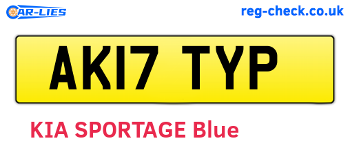 AK17TYP are the vehicle registration plates.