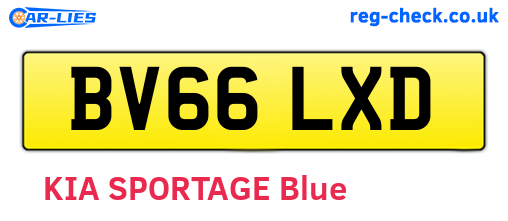 BV66LXD are the vehicle registration plates.