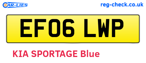 EF06LWP are the vehicle registration plates.