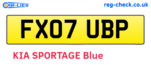 FX07UBP are the vehicle registration plates.