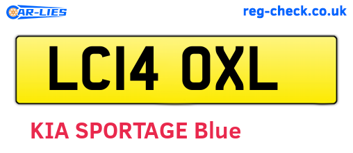 LC14OXL are the vehicle registration plates.