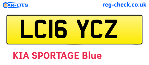 LC16YCZ are the vehicle registration plates.