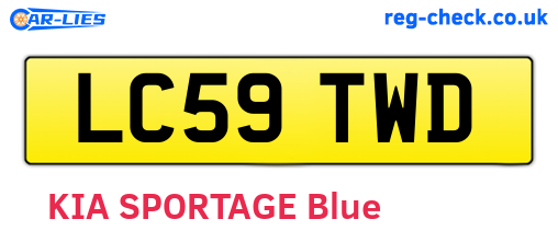 LC59TWD are the vehicle registration plates.