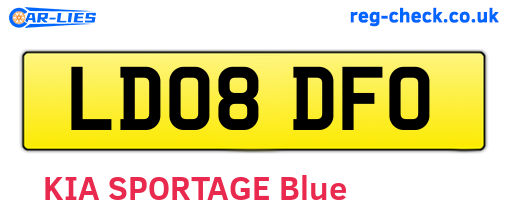 LD08DFO are the vehicle registration plates.