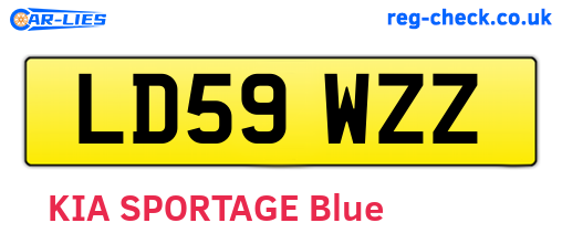 LD59WZZ are the vehicle registration plates.