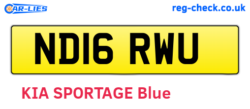 ND16RWU are the vehicle registration plates.