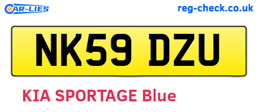 NK59DZU are the vehicle registration plates.