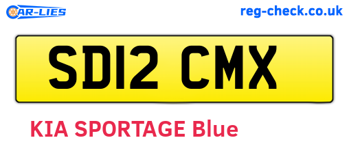 SD12CMX are the vehicle registration plates.