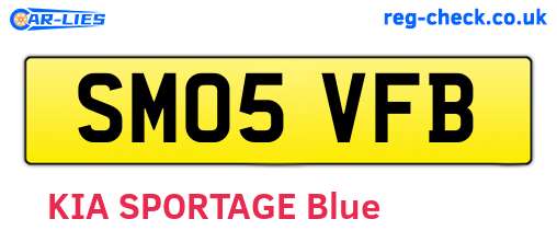 SM05VFB are the vehicle registration plates.