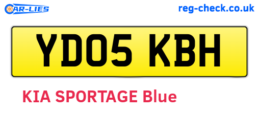 YD05KBH are the vehicle registration plates.