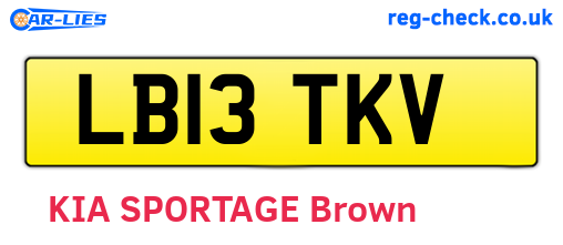 LB13TKV are the vehicle registration plates.
