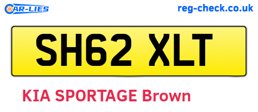 SH62XLT are the vehicle registration plates.