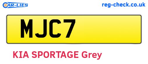 MJC7 are the vehicle registration plates.