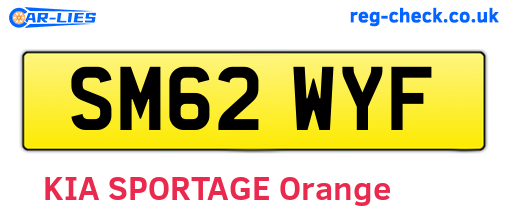 SM62WYF are the vehicle registration plates.