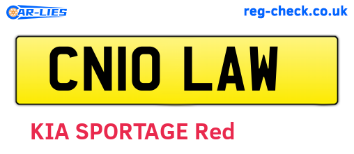 CN10LAW are the vehicle registration plates.