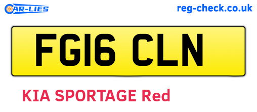 FG16CLN are the vehicle registration plates.
