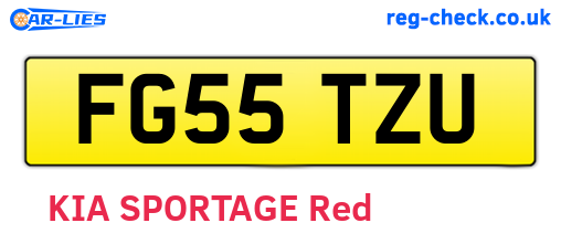 FG55TZU are the vehicle registration plates.