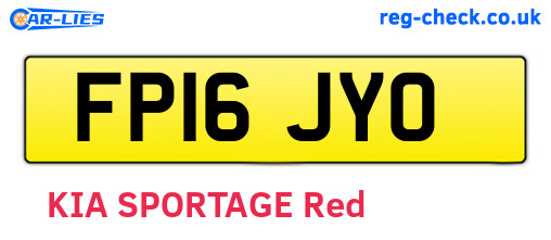FP16JYO are the vehicle registration plates.