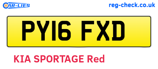PY16FXD are the vehicle registration plates.