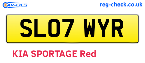 SL07WYR are the vehicle registration plates.