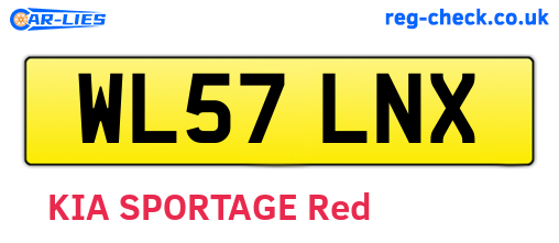 WL57LNX are the vehicle registration plates.
