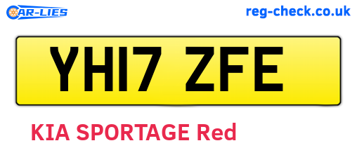 YH17ZFE are the vehicle registration plates.
