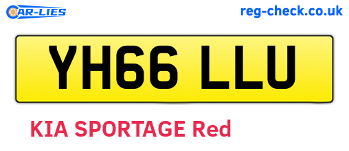 YH66LLU are the vehicle registration plates.