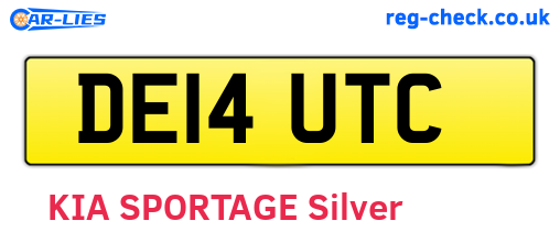 DE14UTC are the vehicle registration plates.