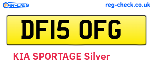 DF15OFG are the vehicle registration plates.