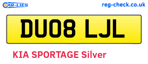 DU08LJL are the vehicle registration plates.