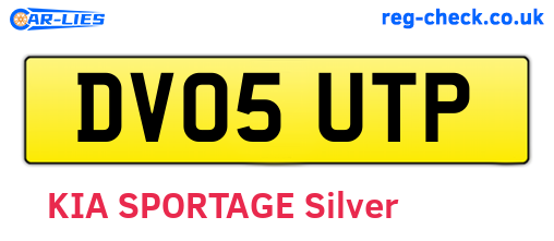 DV05UTP are the vehicle registration plates.
