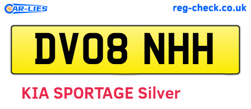 DV08NHH are the vehicle registration plates.