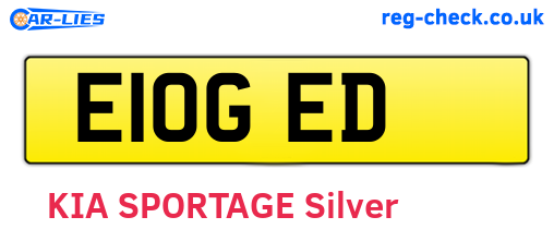 E10GED are the vehicle registration plates.