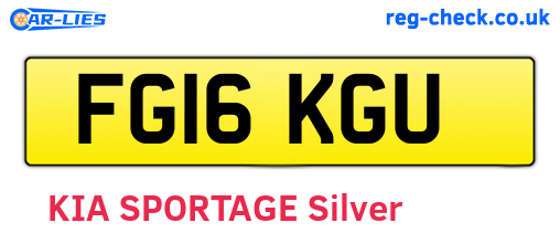 FG16KGU are the vehicle registration plates.