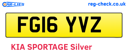 FG16YVZ are the vehicle registration plates.