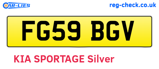 FG59BGV are the vehicle registration plates.