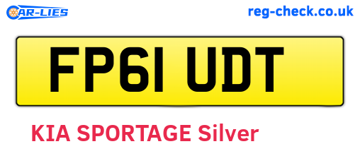 FP61UDT are the vehicle registration plates.