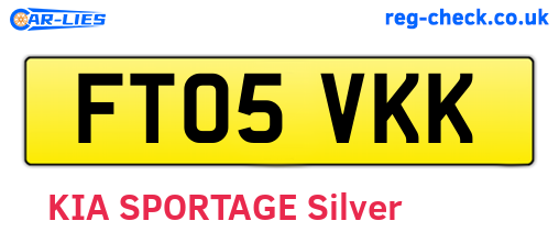 FT05VKK are the vehicle registration plates.