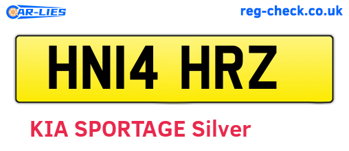 HN14HRZ are the vehicle registration plates.