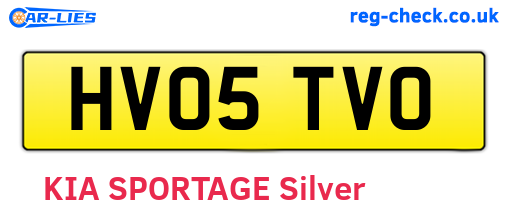 HV05TVO are the vehicle registration plates.