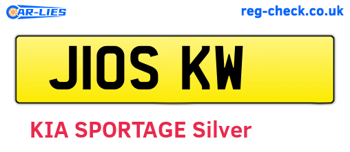 J10SKW are the vehicle registration plates.