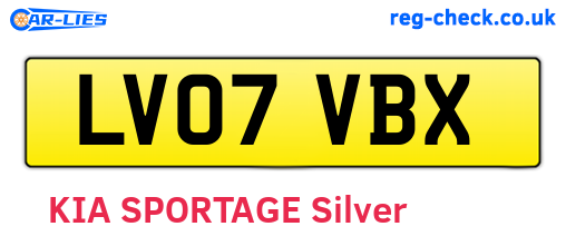 LV07VBX are the vehicle registration plates.
